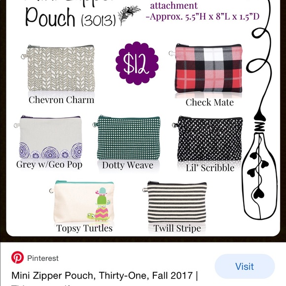 Thirty One Mini Ziper Pouch - Picture 3 of 6